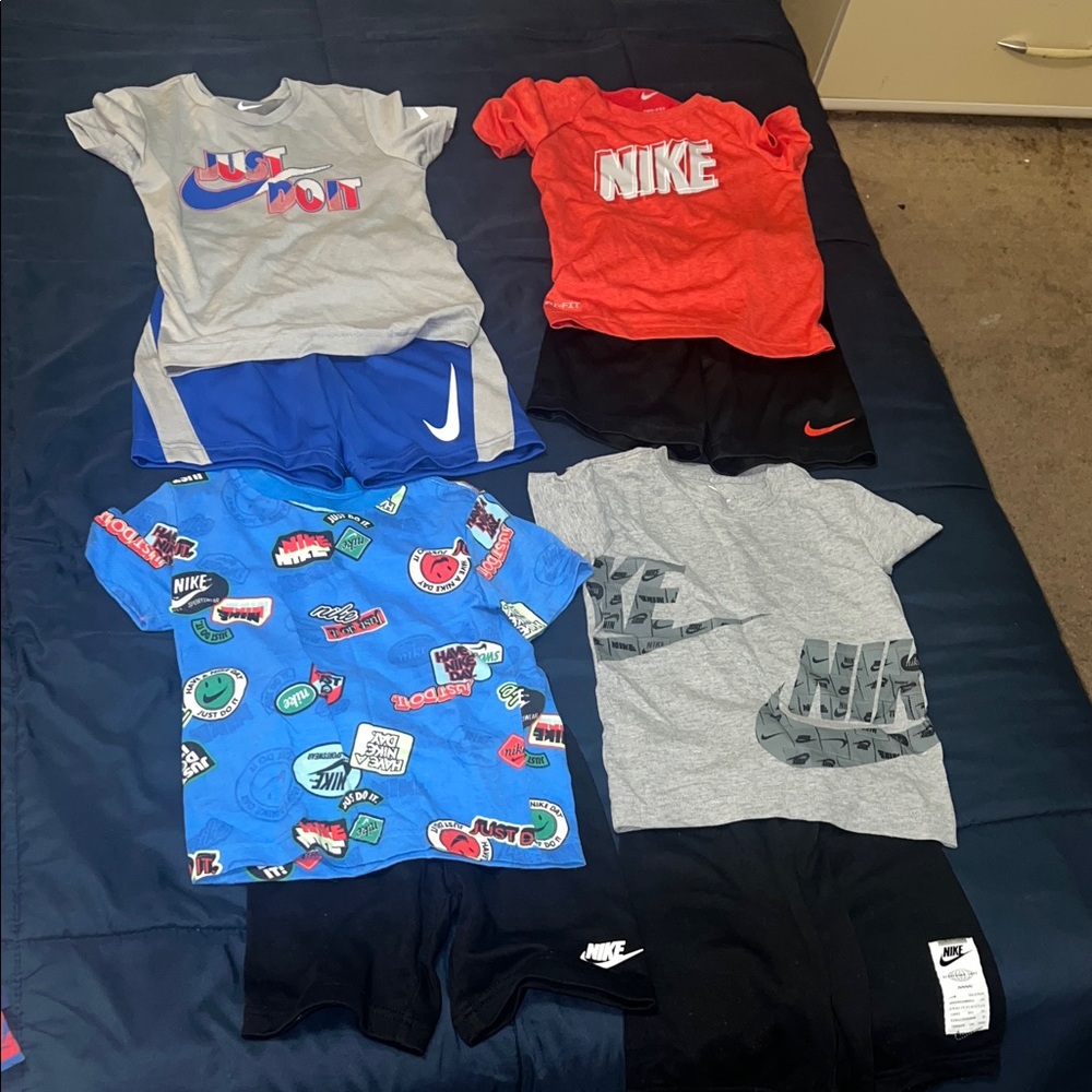 Nike Kids Short Sleeve Tees - Gray, Red, Blue